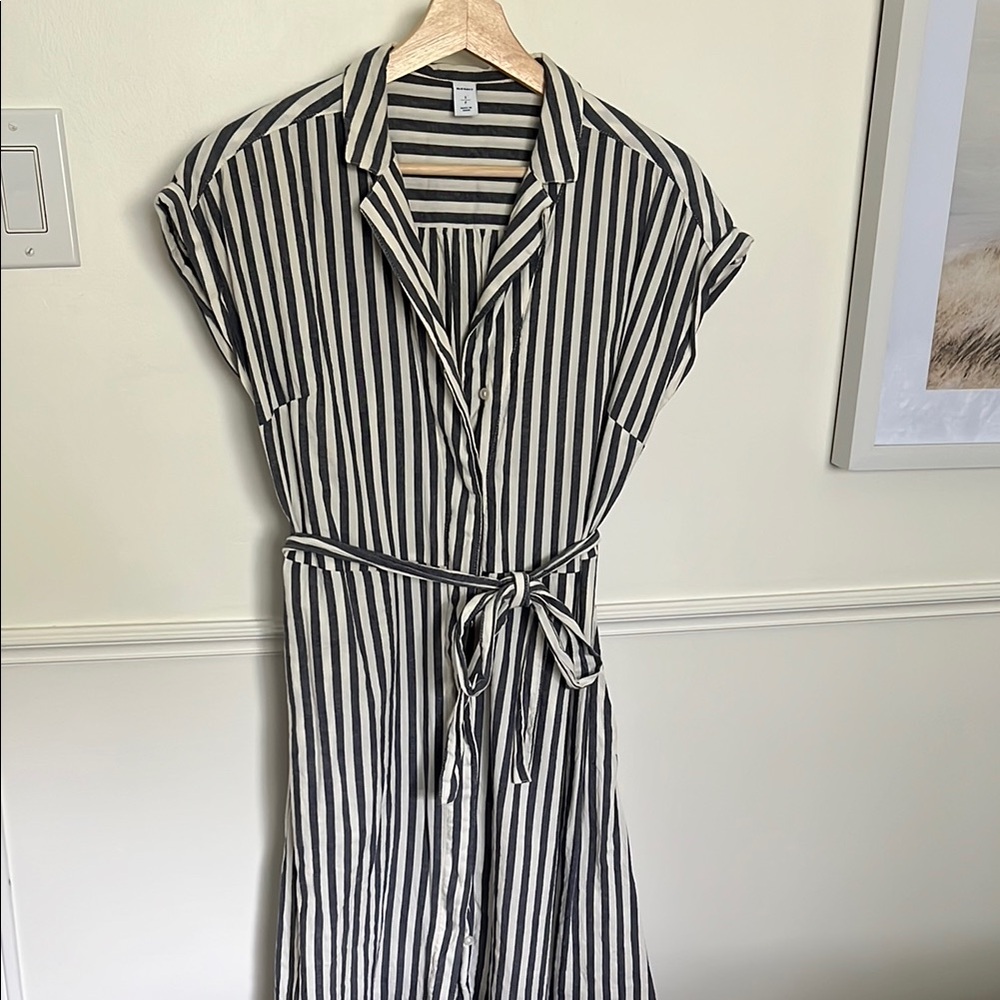 Striped Blue & White Dress